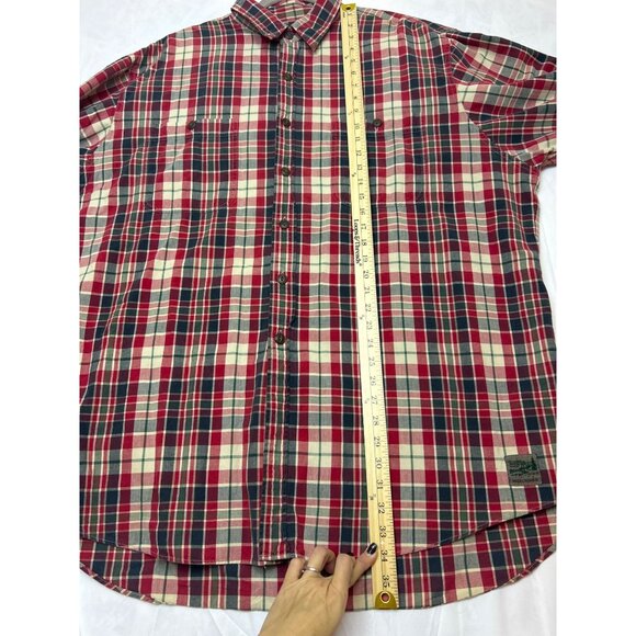 Vintage Abercrombie The Big Shirt Men's XXL Plaid Red Green Christmas Oversized - Picture 9 of 13